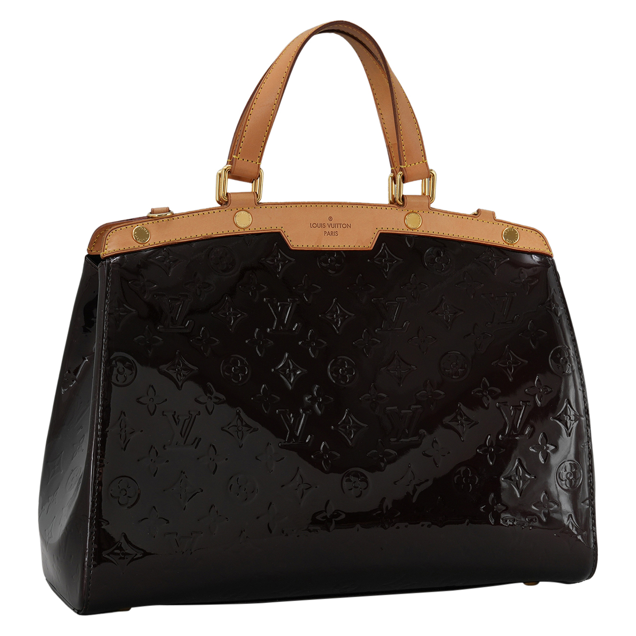 LOUIS VUITTON(USED)루이비통 M91616 모노그램 베르니 아마랑뜨 브레아 GM
